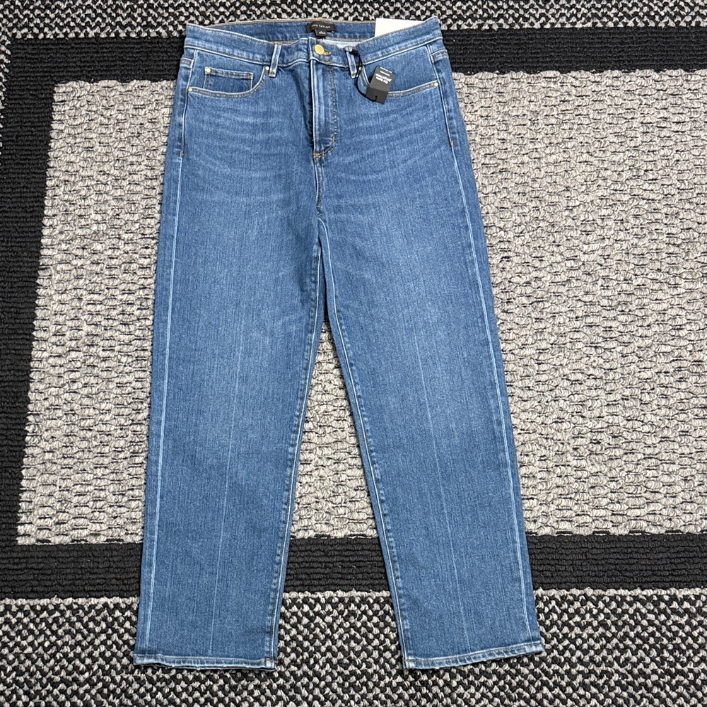 Ann Taylor The Straight Jeans Women’s 8 High Rise Stretch Denim Casual Classic